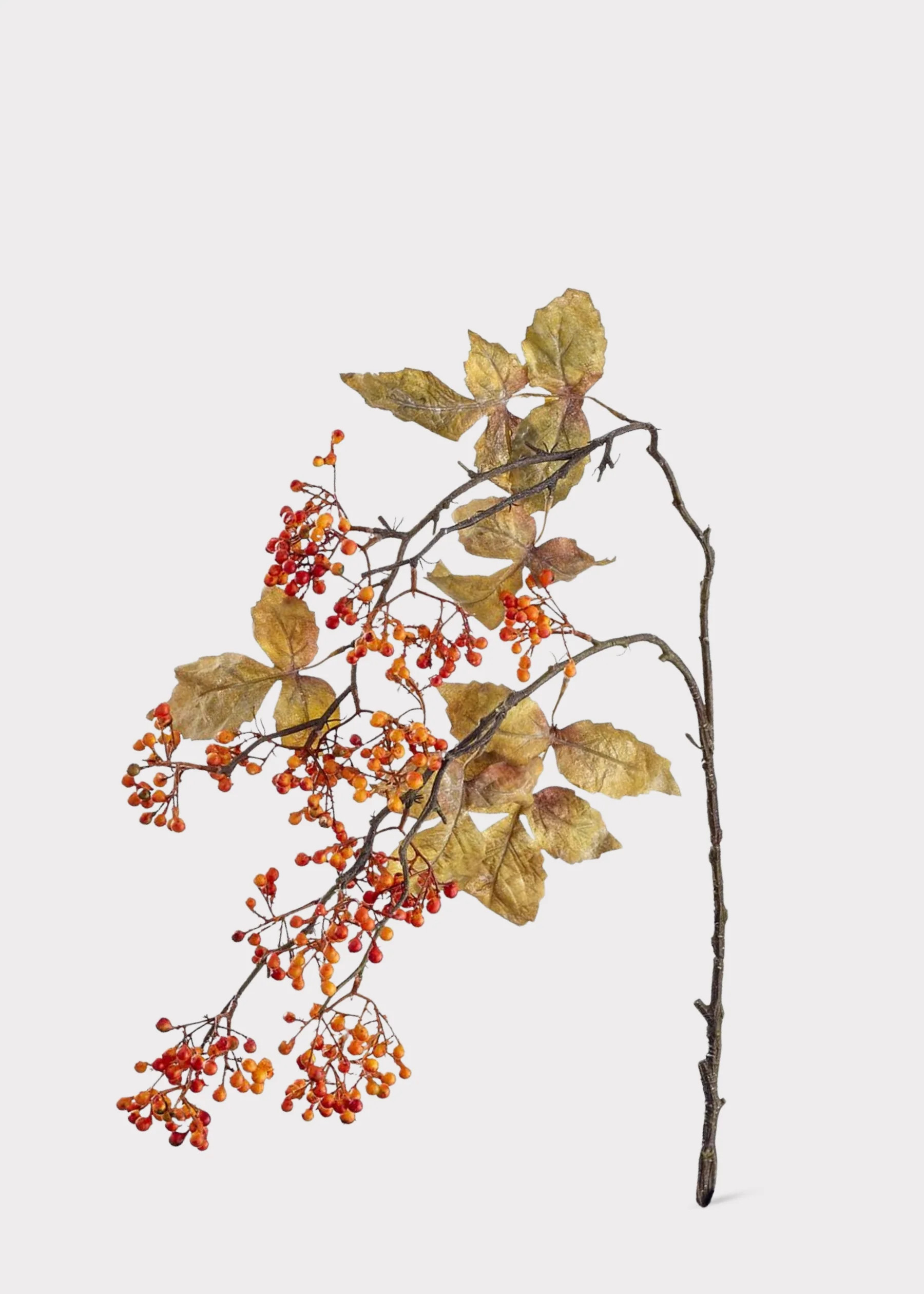 Hanging Berry Branch in Fall Orange | Autumn Fake Berries | Afloral | Afloral