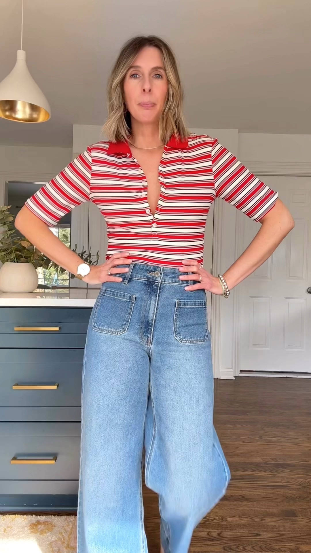 this tee. obsessed. miu miu vibes… but better! wearing the medium tee. 

jeans are h&m - wearing size 4. ❤️

#effortlessstyle #styleover40 #swimwear #miumiu #stripedtee #springstyle #everydaystyle 

effortless style + daily outfit inspo for over 40s. are you trying to rediscover your style, i got you. want to elevate your everyday looks, i got you. want easy, effortless style, i got you! come follow me @houseofmagpye 🫶

effortlessstyle, styleover40 miumiu tee, stripedtee, springstyle, everydaystyle 

#LTKFindsUnder50 #LTKOver40 #LTKWatchNow