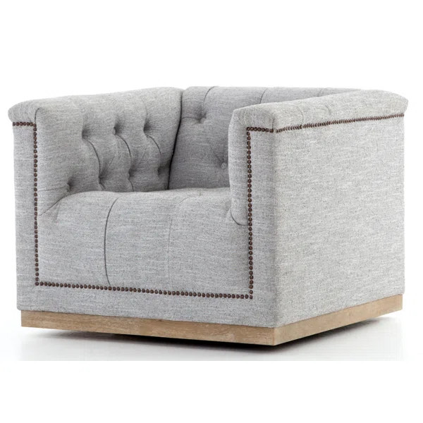 Kenna Upholstered Swivel Armchair | Wayfair North America