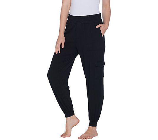 AnyBody Petite Cozy Knit Cargo Jogger Pants | QVC