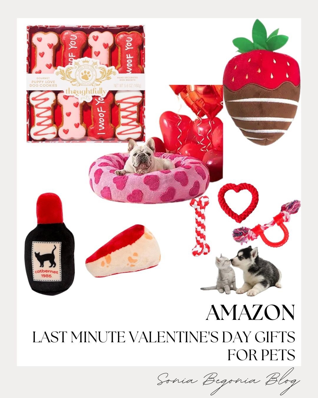 Valentine’s Day for Pets! 🐾

Embrace the season of love with this perfectly curated collection of Amazon Valentine’s Day gifts for your furry best friends!

I am obsessed with the adorable variety in this pet-friendly lineup: from the "Puppy Love" gourmet dog biscuits to the plush chocolate-covered strawberry toy. Balance the playtime fun with cozy essentials like a pink heart-printed plush pet bed or a festive "Catbernet" squeaky toy for your feline friends. Finish the perfect celebration with durable red and white rope toys—perfect for a game of tug-of-war! Most of these sweet finds are under $50, making it easy to spoil your pets with a little extra love this year.

#AmazonPets
#ValentinesDayGifts
#PetGiftIdeas
#DogToys
#CatToys
#PetStyle
#AmazonFinds
#DogMother
#CatLady
#ValentineGifts
#PetEssentials
#LTKUnder50
#AmazonHaul
#PuppyLove
#GiftingInspo

#LTKValentine