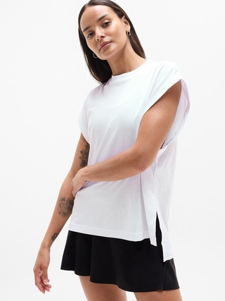 True Cotton Oversized Muscle Tee | Athleta