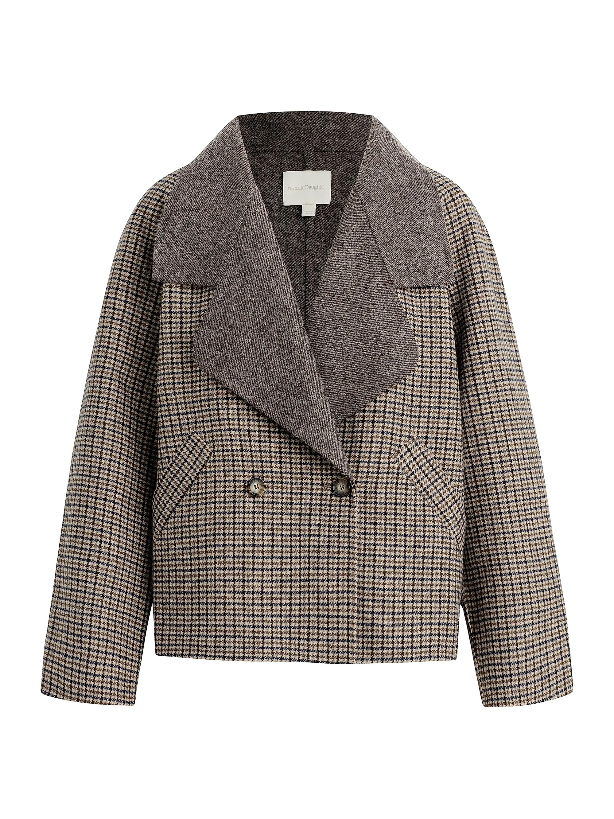 Favorite Daughter The Cameron Plaid Wool-Blend Oversized Coat | Saks Fifth Avenue | Saks Fifth Avenue