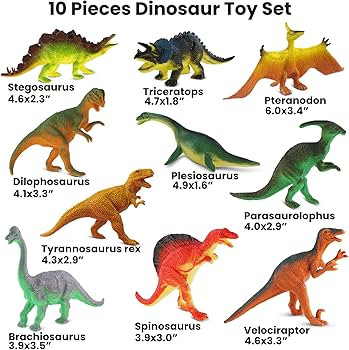 Dinosaur Toys for Kids 3-5, 10 PCS Realistic Plastic Dinosaur Figure Toy Set Including T-Rex, Ste... | Amazon (US)