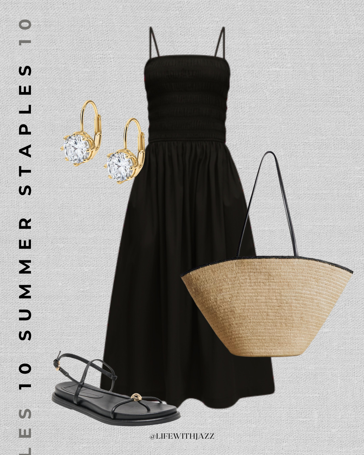 elevated summer outfit 

minimal black strappy midi dress / sezane straw tote bag / strappy sandals / dressy outfit

#LTKootd
