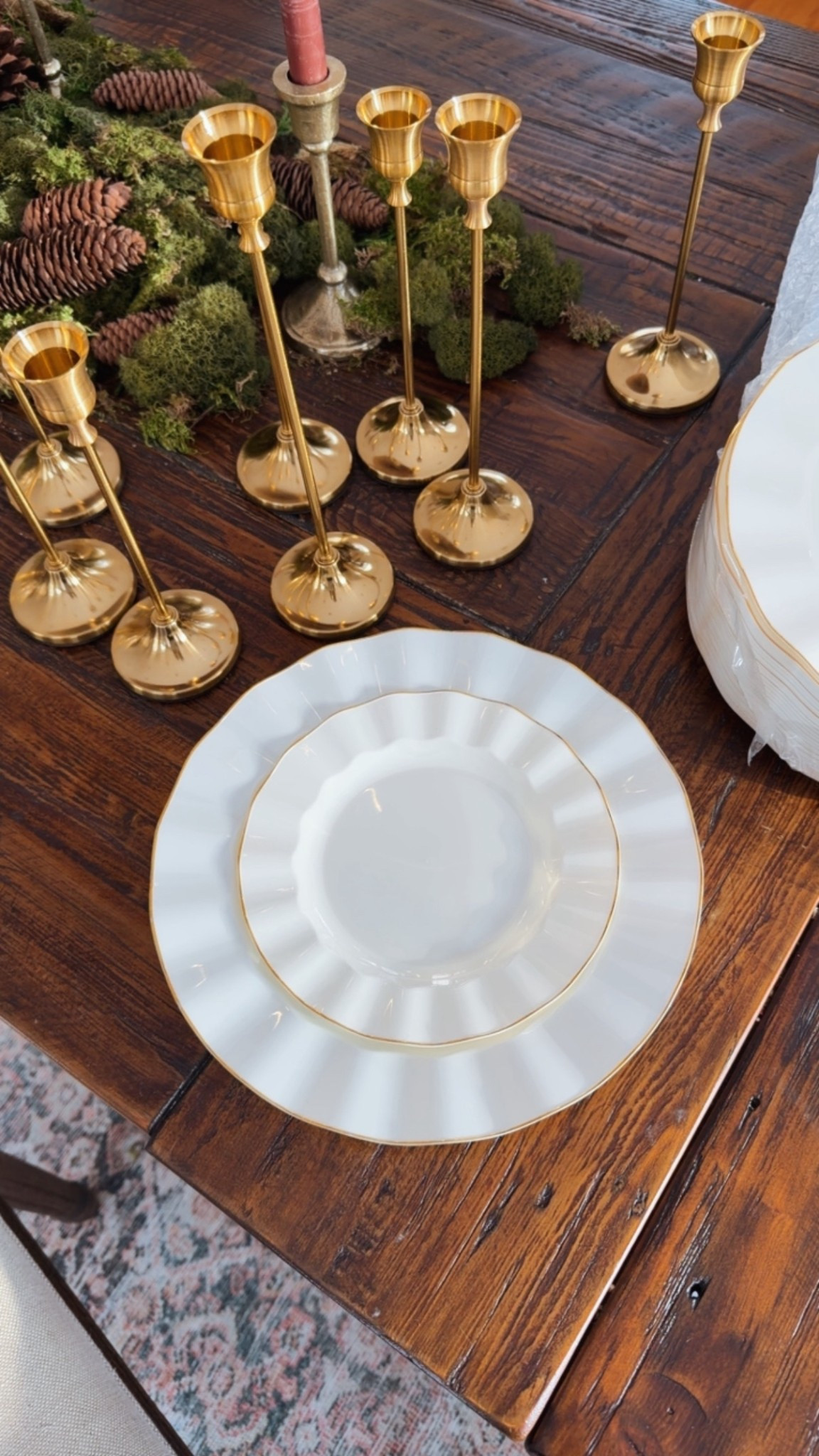 Disposable plates and set of 6 candle sticks for our holiday party! 
Yes please! Love these scallop edges!

#LTKHoliday #LTKHome #LTKfoodie