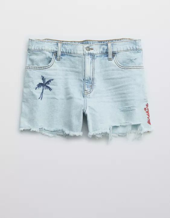 Aerie Distressed Daydream Denim Short | American Eagle Outfitters (US & CA)