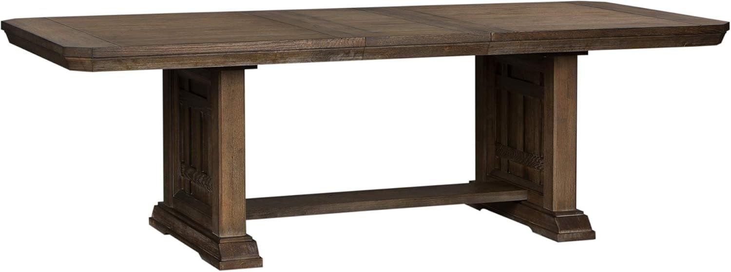 Liberty Furniture Industries Artisan Prairie Trestle Table, W40 x D96 x H30, Dark Brown | Amazon (US)