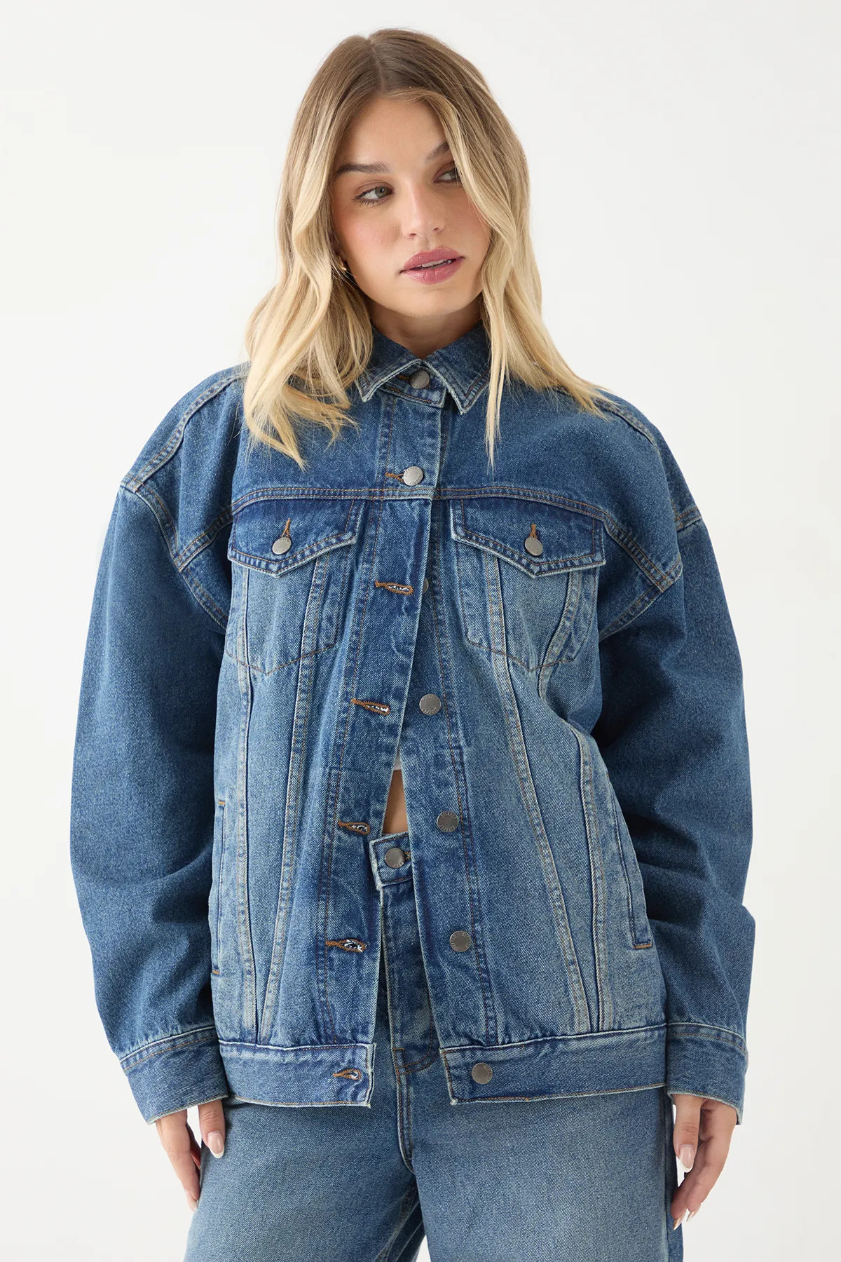 Vintage Wash Oversized Denim Jacket | Boohoo.com (UK & IE)