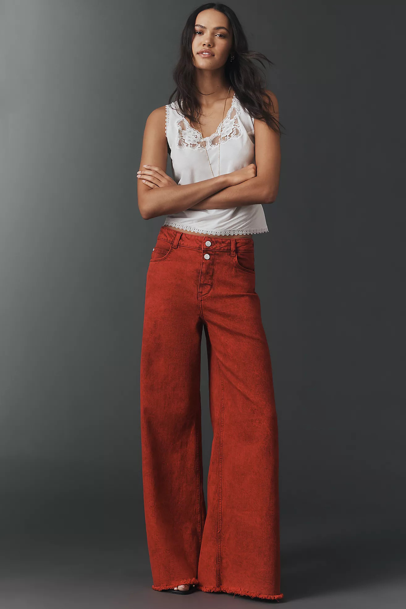 Pilcro Mid-Rise Ultra-Wide-Leg Jeans | Anthropologie (US)