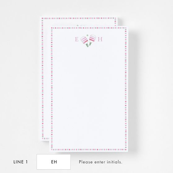 Personalized Sports Stationery Notepads, Set of 2 | Mark and Graham