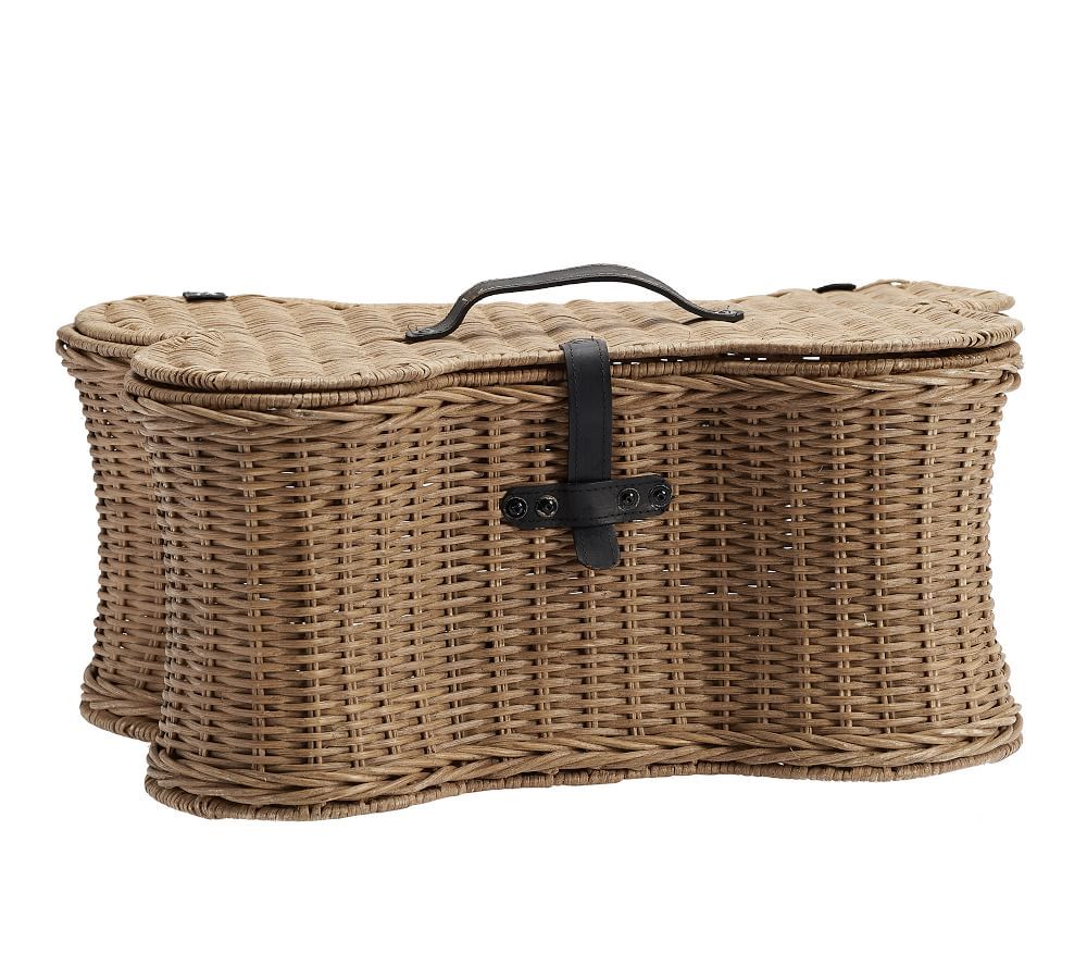 Pet Woven Rattan Bone Toy Basket, Large | Pottery Barn (US)