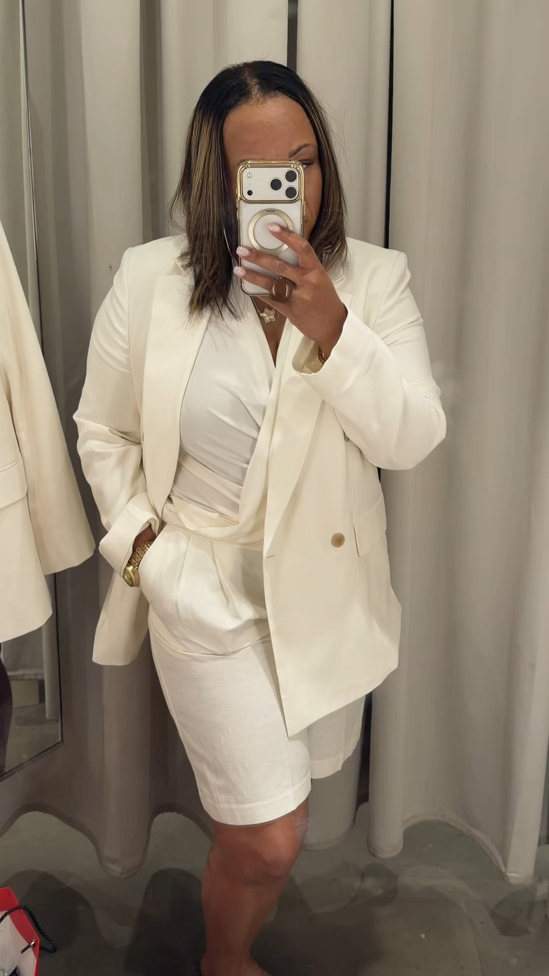 The $60 white suit that looks so much more expensive. 

A chic blazer, wrap top, and tailored shorts you’ll wear all season. #LTKStyle #AffordableLuxury #WhiteSuit #SummerStyle #WomenOver40Fashion