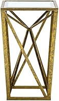 Madison Park FPF17-0293 Zee Accent Mirror Glass Top Hollow Small, Metal Side Angular Design, Mode... | Amazon (US)