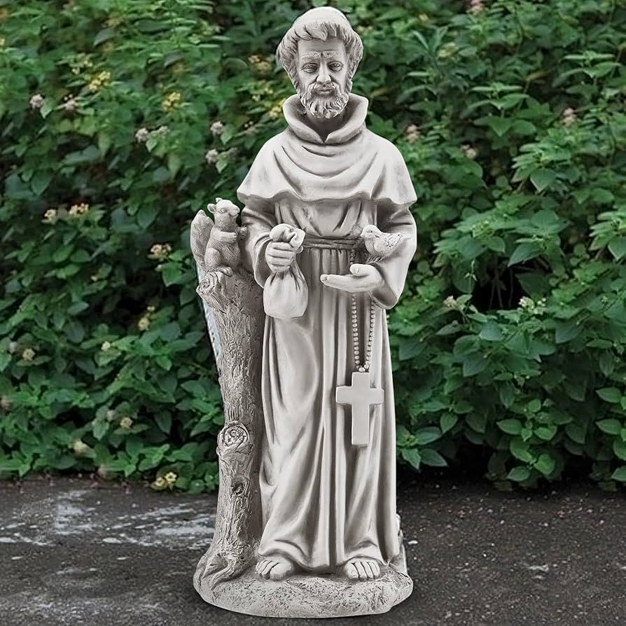 YOLENY St Francis Garden Statue Outdoor, 30.7" H Saint Francis of Assisi Statue Outside Religious... | Amazon (US)