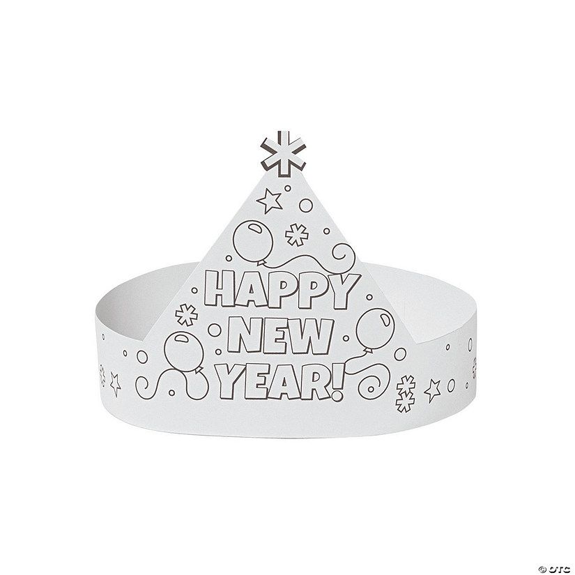 Color Your Own New Year Crowns - 12 Pc. | Oriental Trading Company