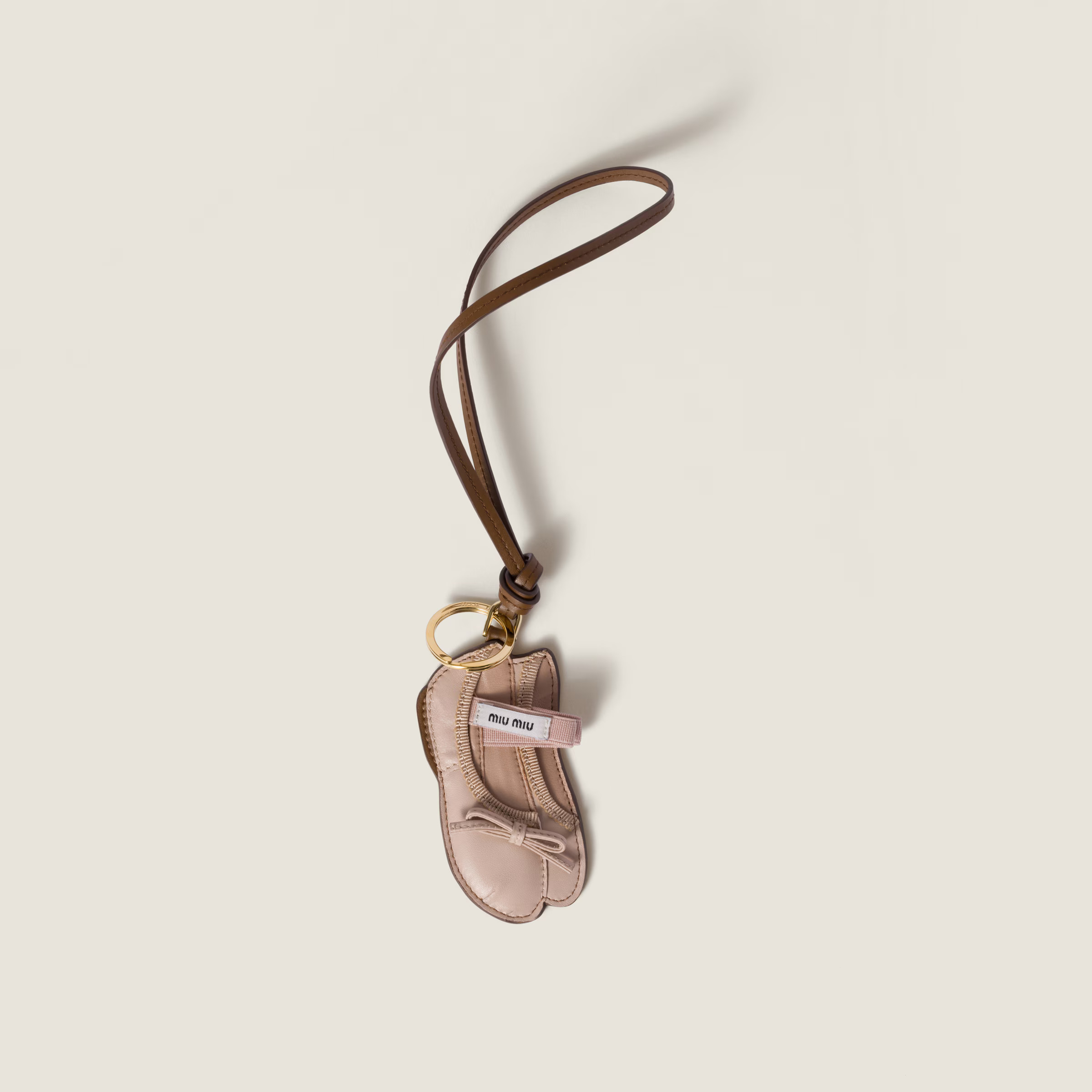 Water Lily Miu Ballet Leather Keychain Trick | Miu Miu | Miu Miu US