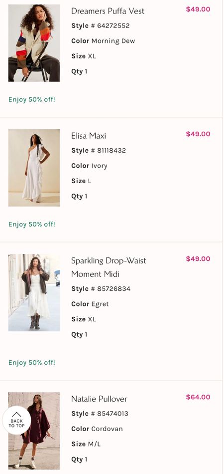 Some of the items I bought during today’s Free People 50% off sale! Lasts 24 hrs 
I take an XL as all their pieces run VERY generous! This sale happens once a year! 

#LTKCyberWeek #LTKHoliday #LTKstyletip