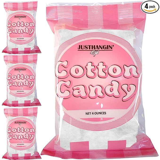 JUSTHANGIN' Cotton Candy Gourmet 4-Pack Box 16 oz Total (Wedding Cake) | Amazon (US)