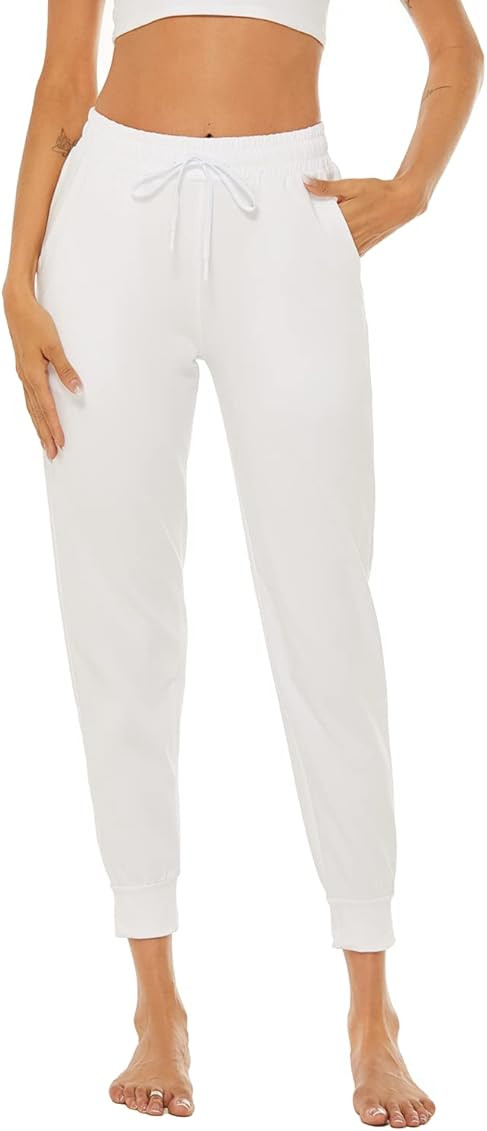 AvaCostume Women's Lightweight Cotton Sweatpants Yoga Joggers Lounge Casual Pants with Pockets | Amazon (US)