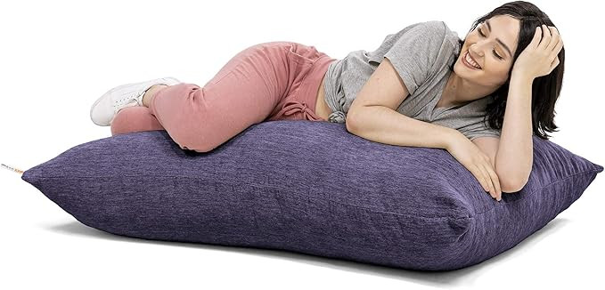 Jaxx Saxx 3.5 Foot Giant Décor Floor Pillow, Premium Chenille Cover, Plum | Amazon (US)