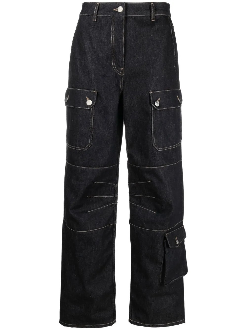 REMAIN Calça Cargo Jeans - Farfetch | Farfetch Global