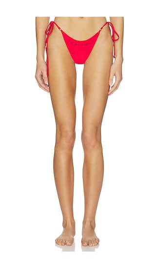 X Jennie Mackenzie Beaded Satin Bottom in Classic Red | Revolve Clothing (Global)