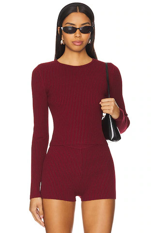 Aine Short in Burgundy | Revolve Clothing (Global)