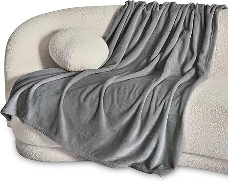 Bedsure Fleece Throw Blanket for Couch Grey - Lightweight Plush Fuzzy Cozy Soft Blankets and Thro... | Amazon (US)