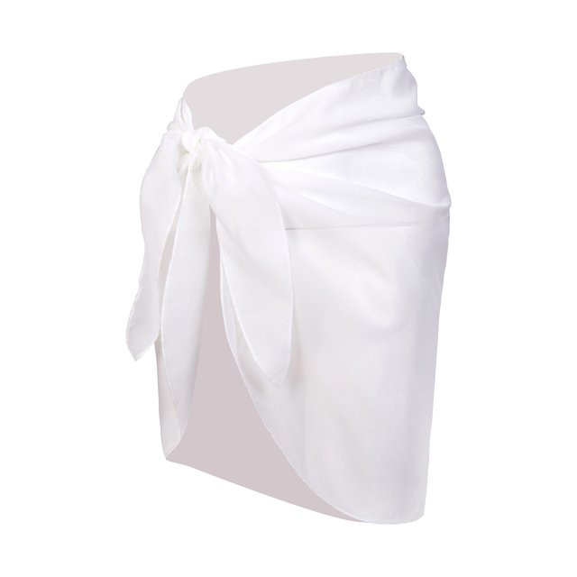 Women's Sarongs Beach Wrap Swimwear Bikini Cover Up Swim Skirts Swimdress, White | Walmart (US)