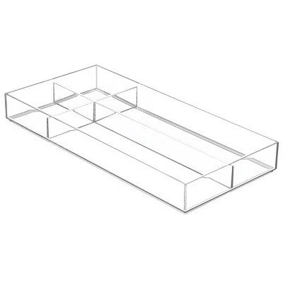 iDesign 4-Section Stackable Makeup Drawer Organizer - Clear | Target