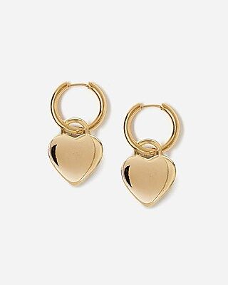 Tess + Tricia Heart Hoop Earrings | Express