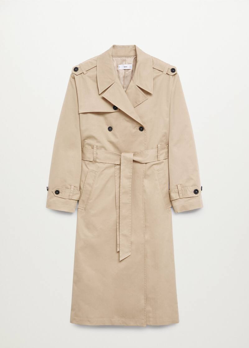 Belt cotton-blend trench | MANGO (UK)