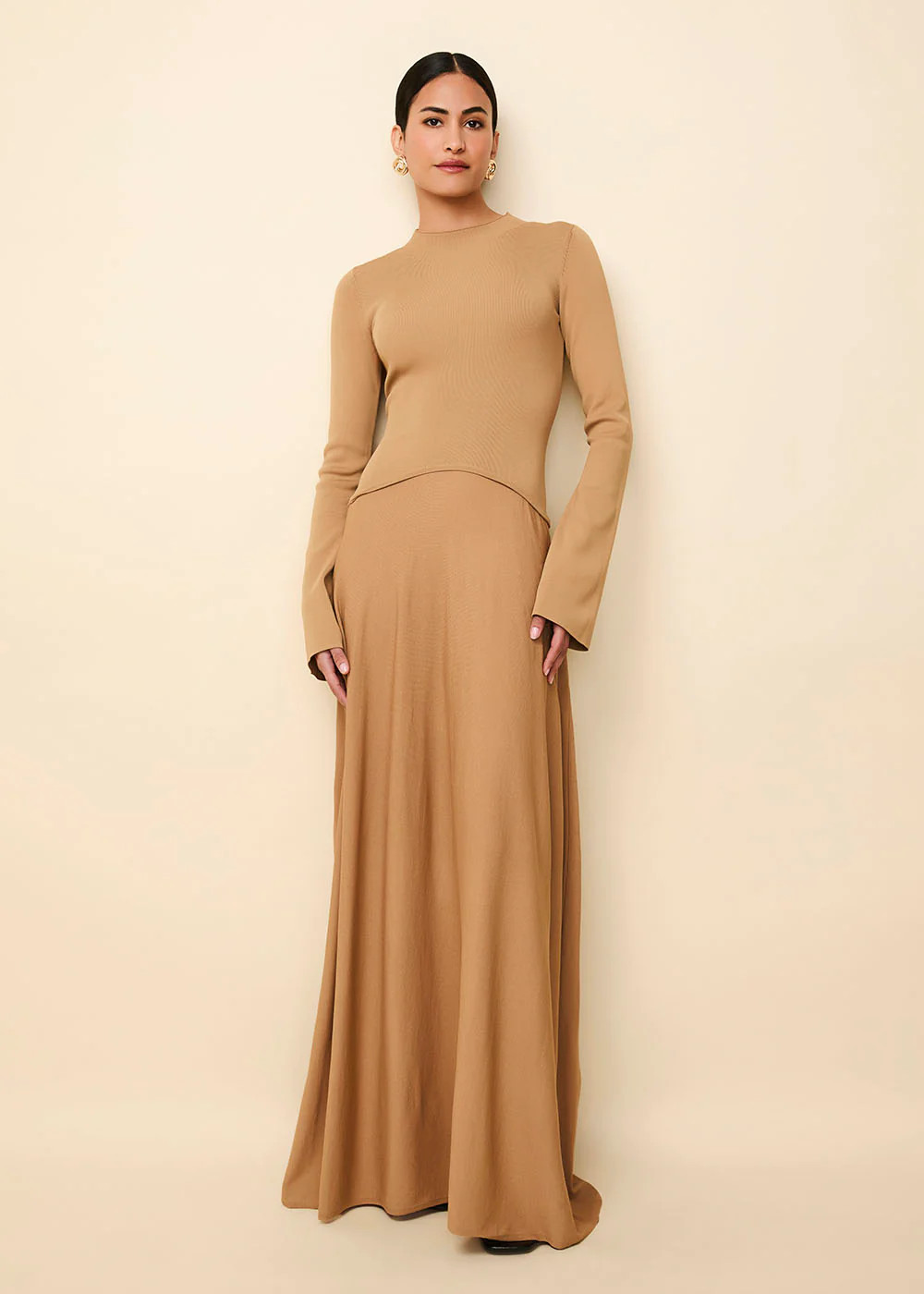 The Soglio Dress In Camel | Solid & Striped