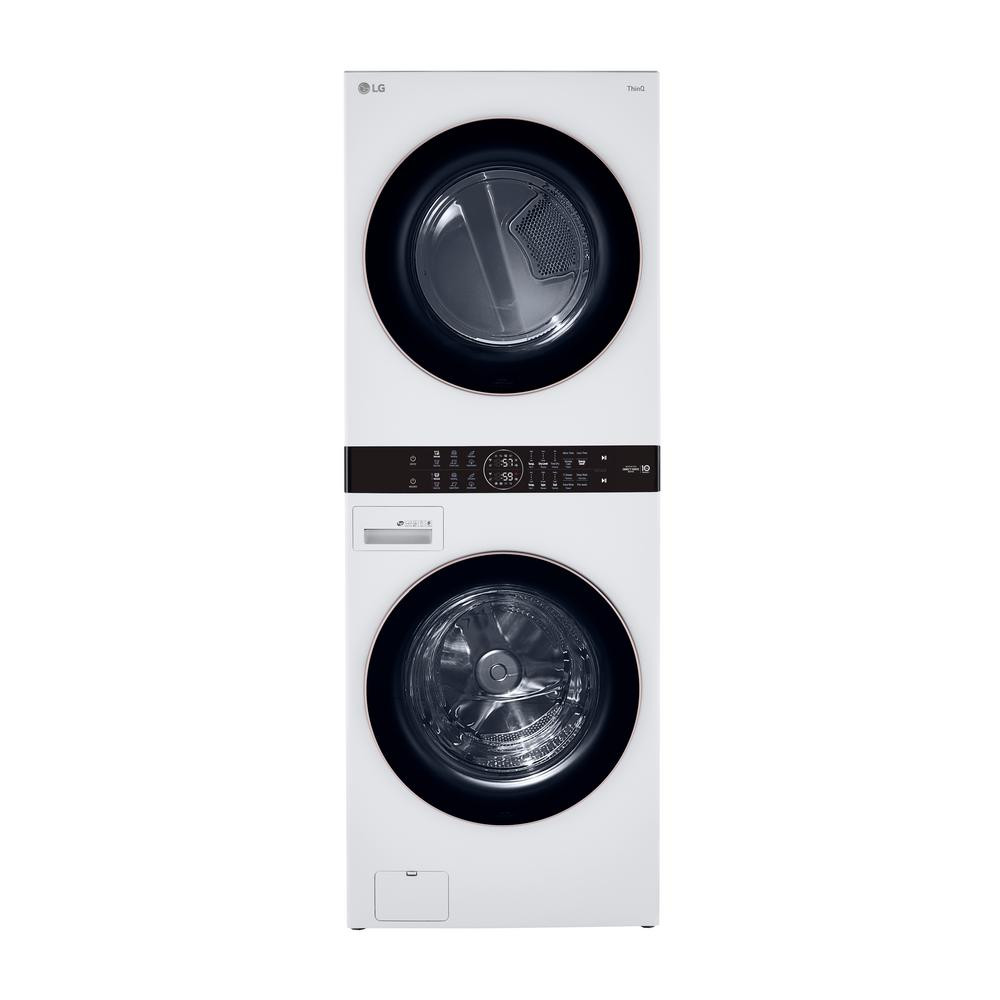 LG Electronics 27 in. White WashTower Laundry Center with 4.5 cu. ft. Front Load Washer and 7.4 cu.  | The Home Depot