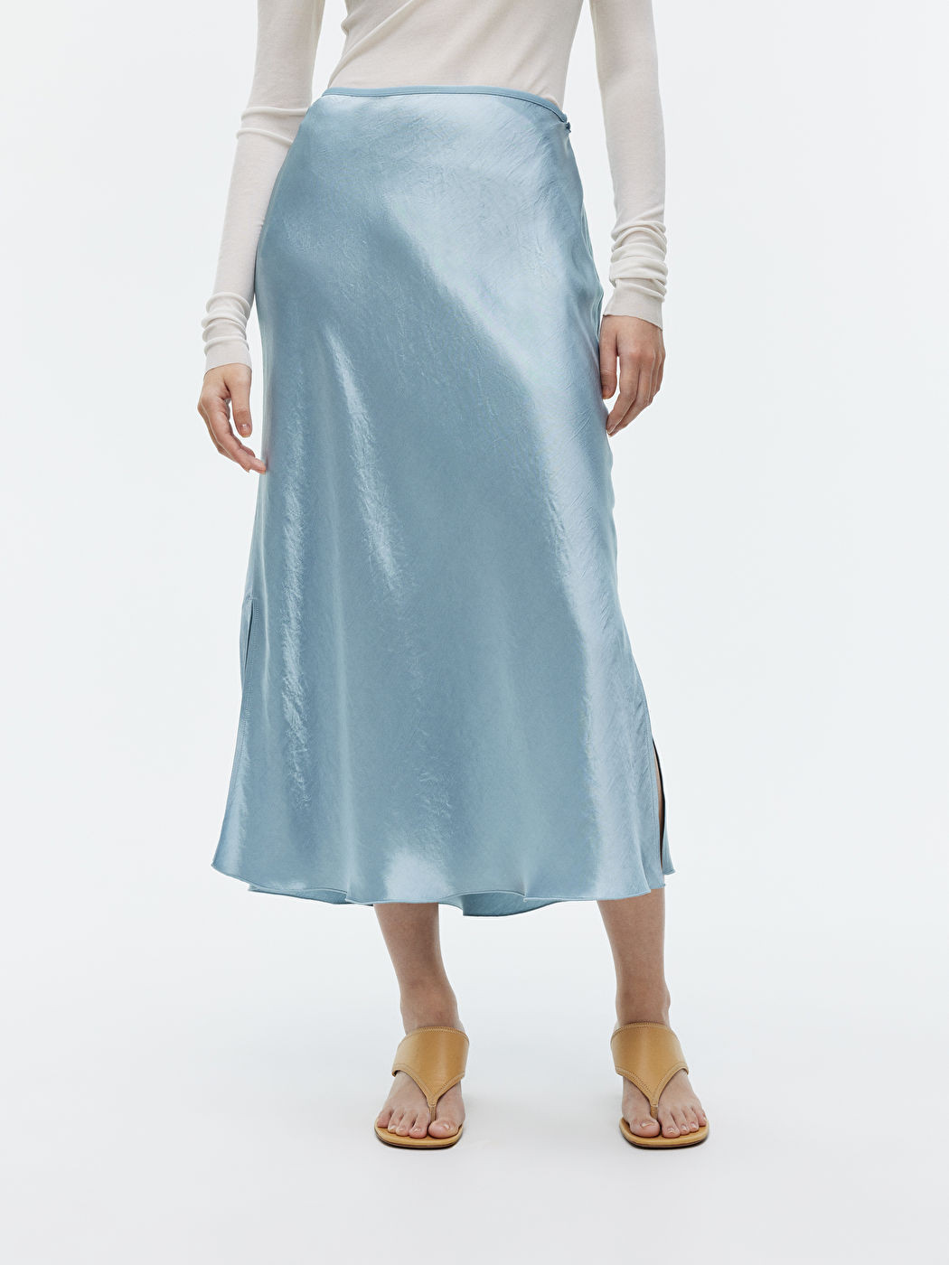 Jupe asymétrique en satin | ARKET (EU)