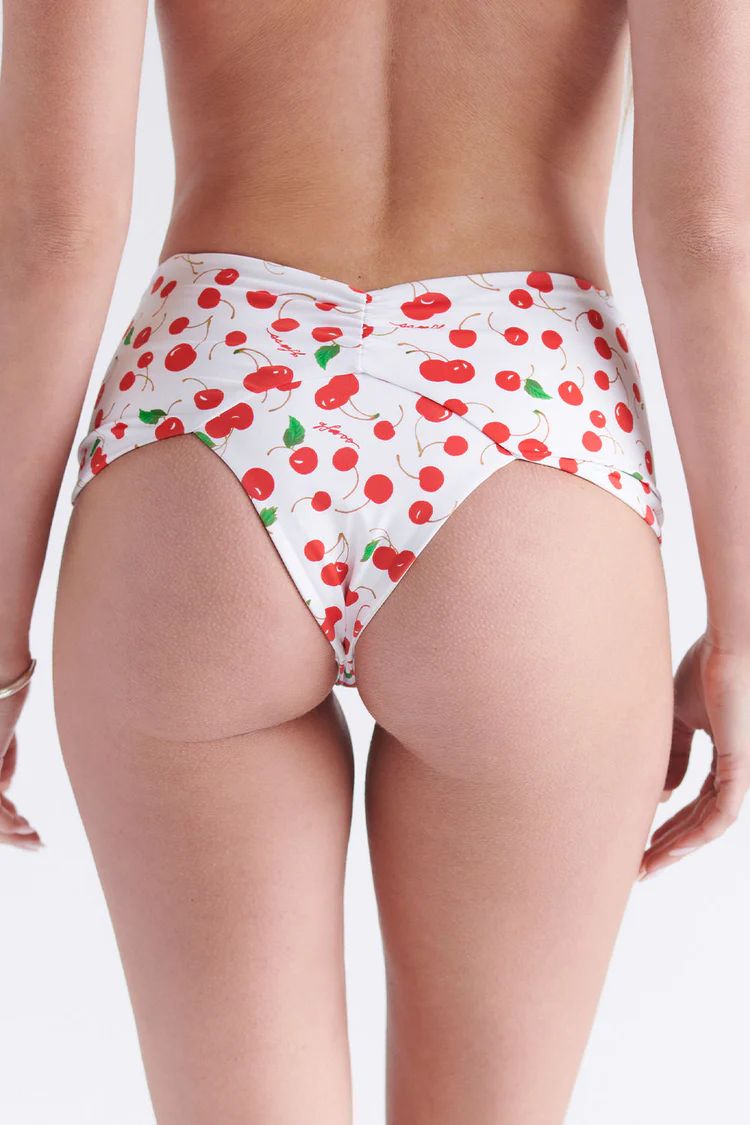 x SYDNEY SWEENEY Missy Cheeky Bikini Bottom - Cherry Bomb | Frankies Bikinis