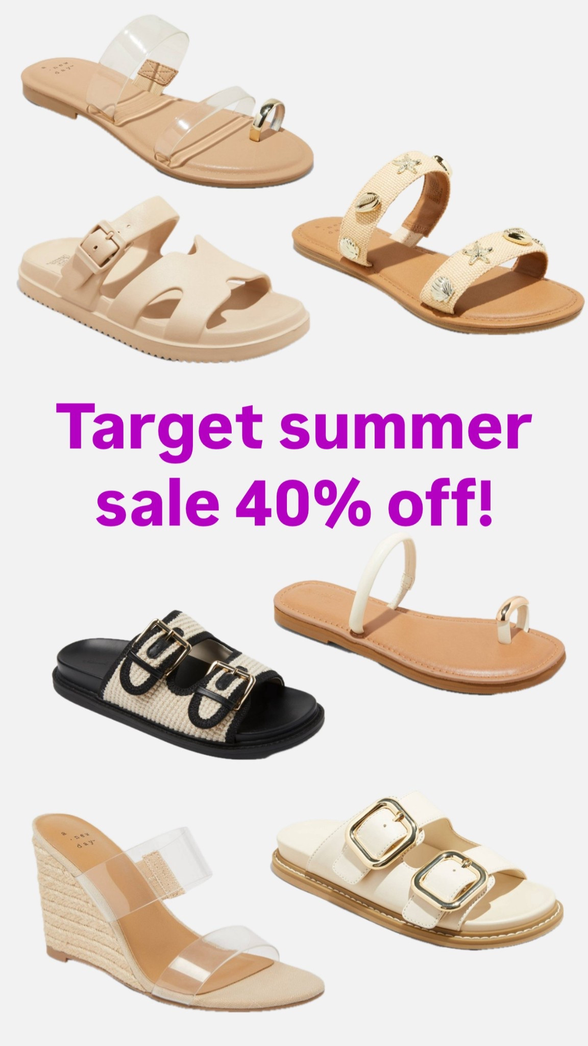 Target summer shoe sale is happening right now! Whether you’re looking for wedges, flip-flops, sandals, beach, shoes, or stylish slides, this is the sale for you!

#LTKSaleAlert #LTKSummerEdit #LTKSeasonal