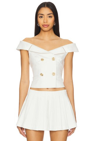 Genevieve Top in White | Revolve Clothing (Global)