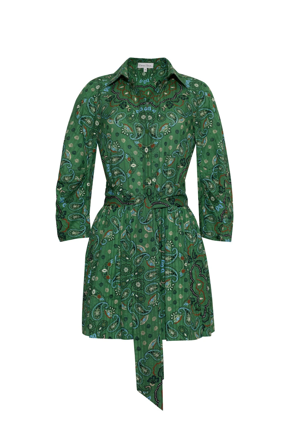 Raya Mini Dress in Bandana Green | Over The Moon