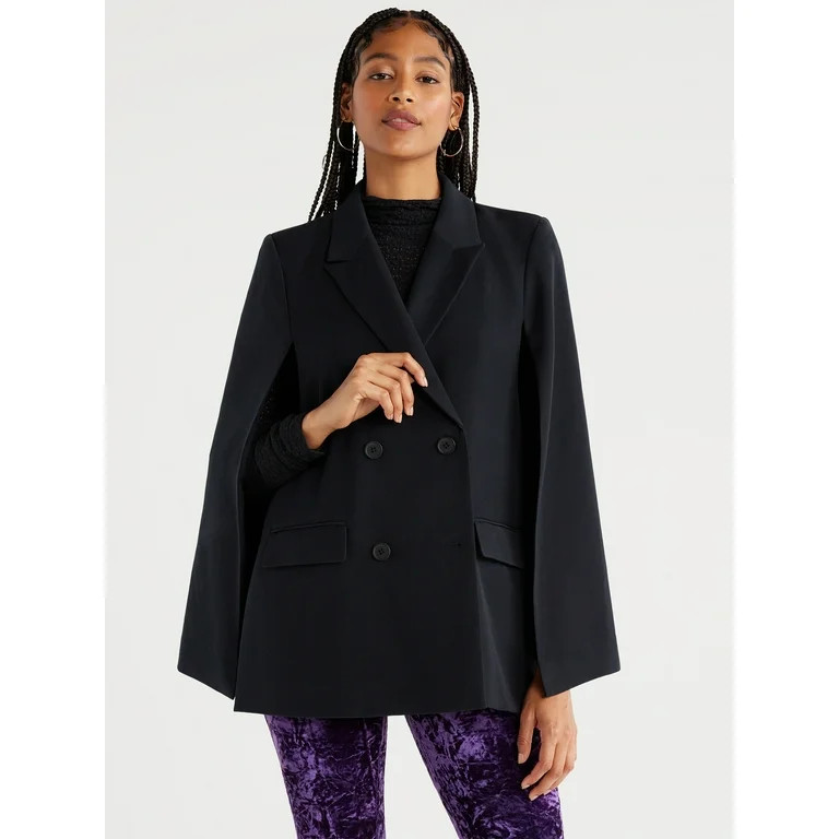 Scoop Women’s Cape Blazer, Sizes XS-XXL | Walmart (US)