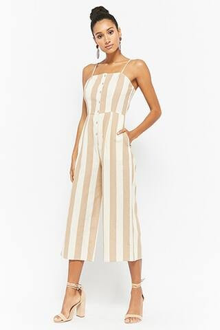 Striped Cami Culotte Jumpsuit | Forever 21 (US)