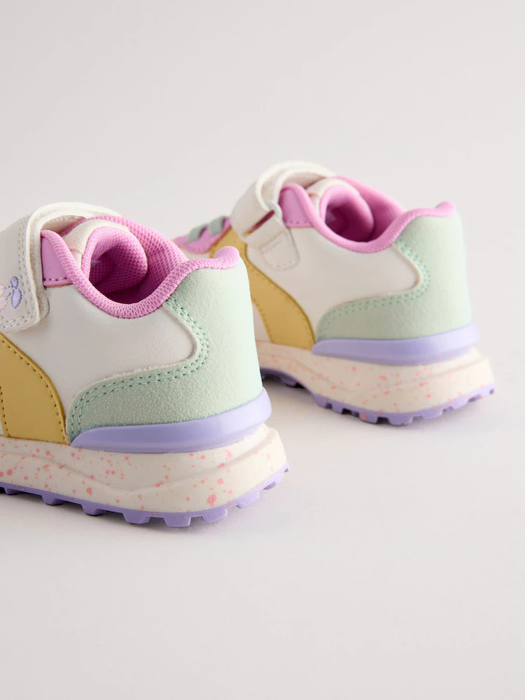Multi Bright Elastic Lace Touch Fastening Trainers | Next US