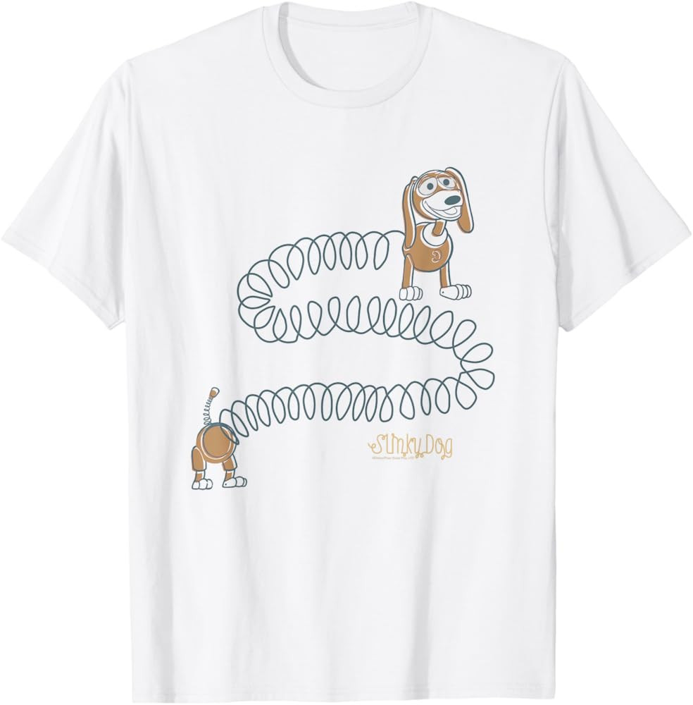 Disney Pixar Toy Story Slinky Dog Vintage Logo T-Shirt | Amazon (US)