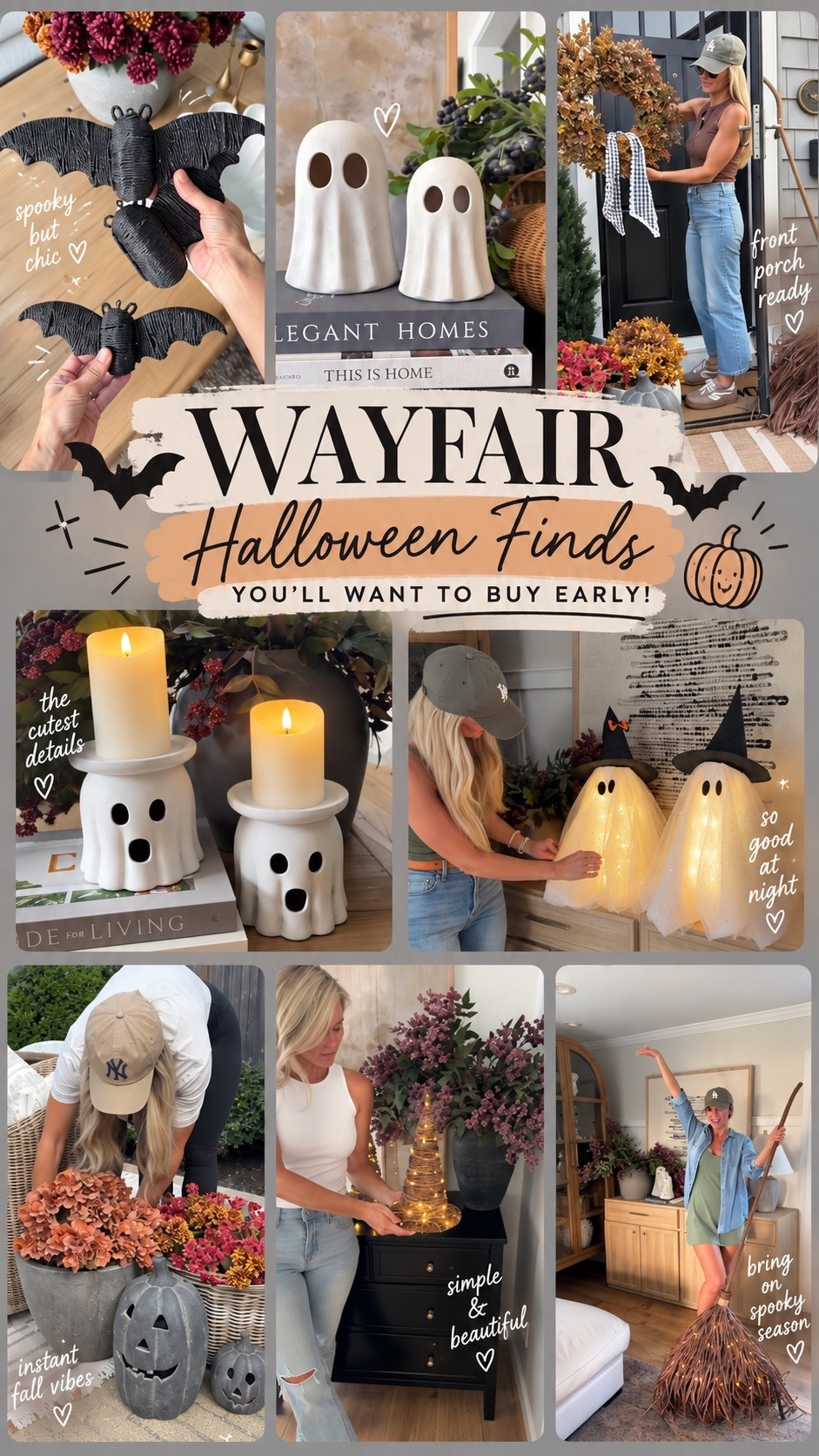 #ad @Wayfair Halloween finds you’ll want to grab EARLY 👻🎃

I found the cutest Halloween decor that gives your home that spooky-but-stylish look 🖤 From the little ghosts + bats to the light-up pieces and porch decor, these are such easy ways to make your home feel festive for the season!

Linking all of my favorites so you can get a head start before the good stuff sells out! 👻

 #wayfair #wayfairpartner

#LTKHome #LTKSeasonal