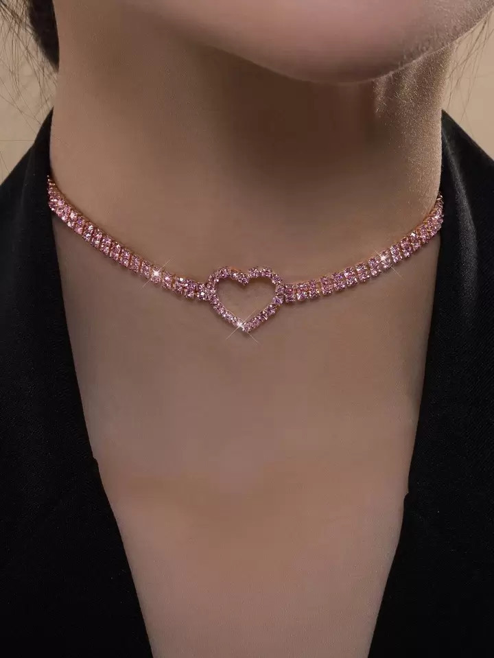 Crystal Heart Decor Choker | SHEIN