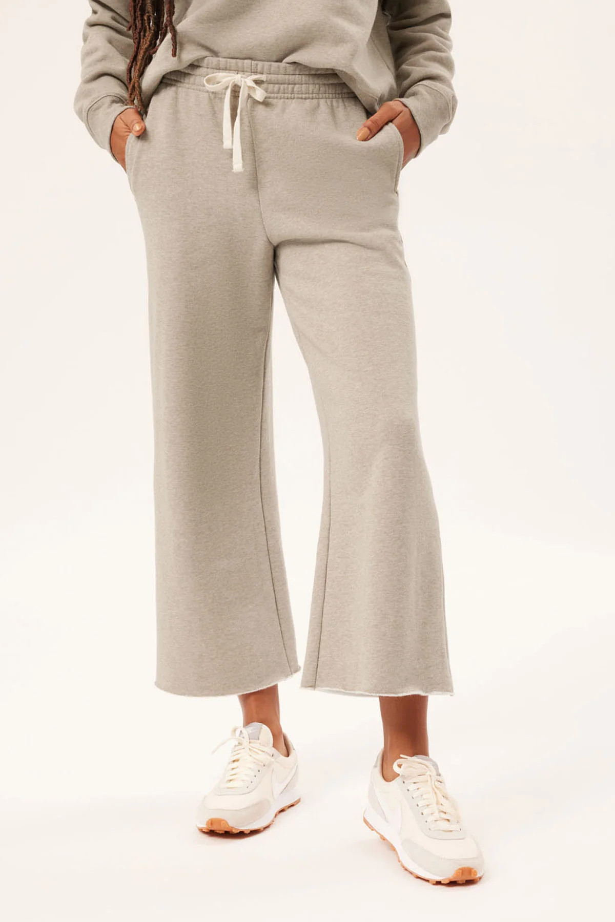 Porcini Heather 50/50 Wide Leg Sweatpant | Girlfriend Collective