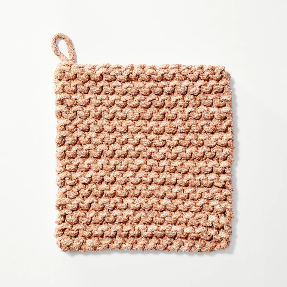 7" Rope Trivet Marled Terracotta Orange - Figmint™: Reversible Woven Pot Holder, Kitchen Textil... | Target
