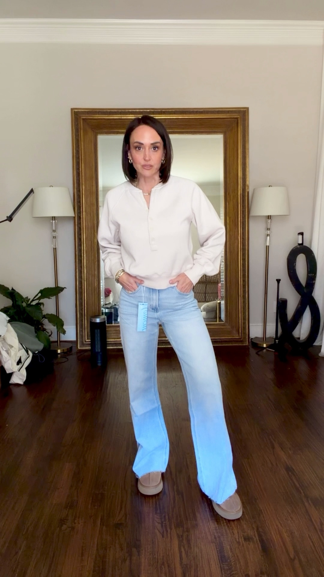 Viral BBL sweatpant denim but Amazon pricing. Wearing 25/31 So stretchy so safe to size down and if want a bigger bbl size down twice  

#LTKgrwm #LTKOver40 #LTKPetite