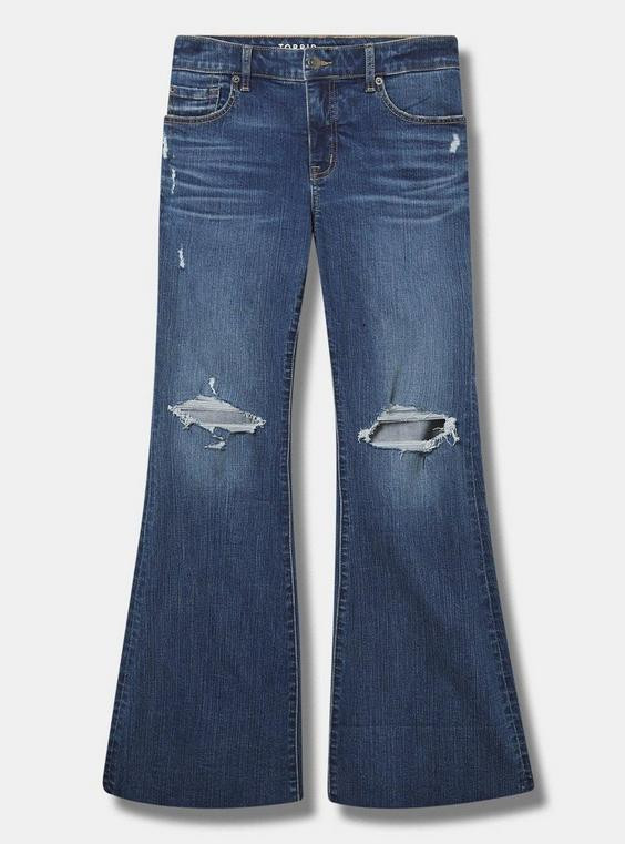 Perfect Super Flare Vintage Stretch Mid Rise Jean | Torrid (US & Canada)